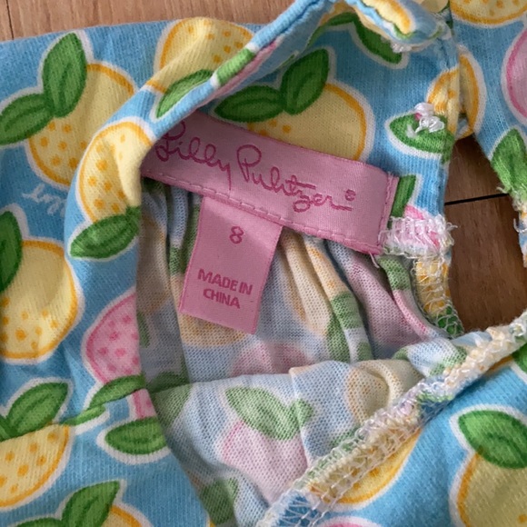 Lilly Pulitzer lemons flutter sleeve girls dress 8 - Picture 4 of 5